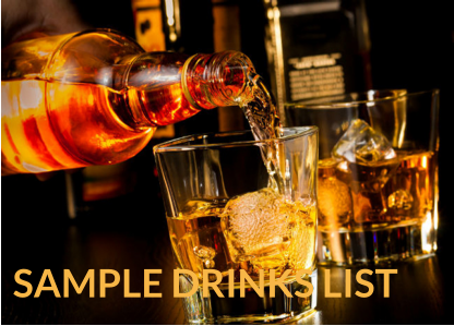 SAMPLE DRINKS LIST