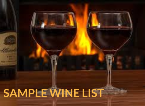 SAMPLE WINE LIST